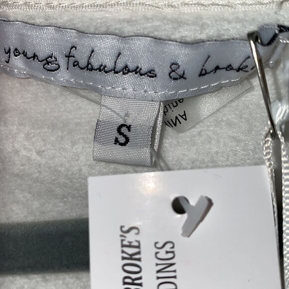 Young Fabulous & Broke White Drawstring Oversized Hooded Jacket - Picture 7 of 11